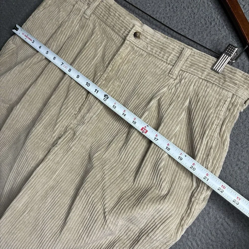 Vintage 90'S Dockers Khakis corduroy pants two-pleat wide wale men's size 36x32